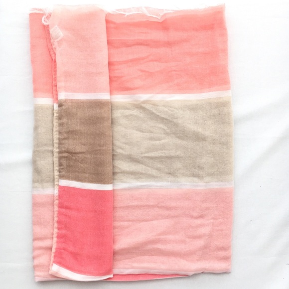 Pink Color-Block Infinity Scarf - Picture 2 of 3